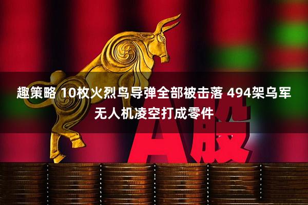 趣策略 10枚火烈鸟导弹全部被击落 494架乌军无人机凌空打成零件