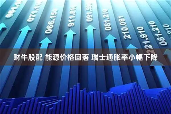 财牛股配 能源价格回落 瑞士通胀率小幅下降
